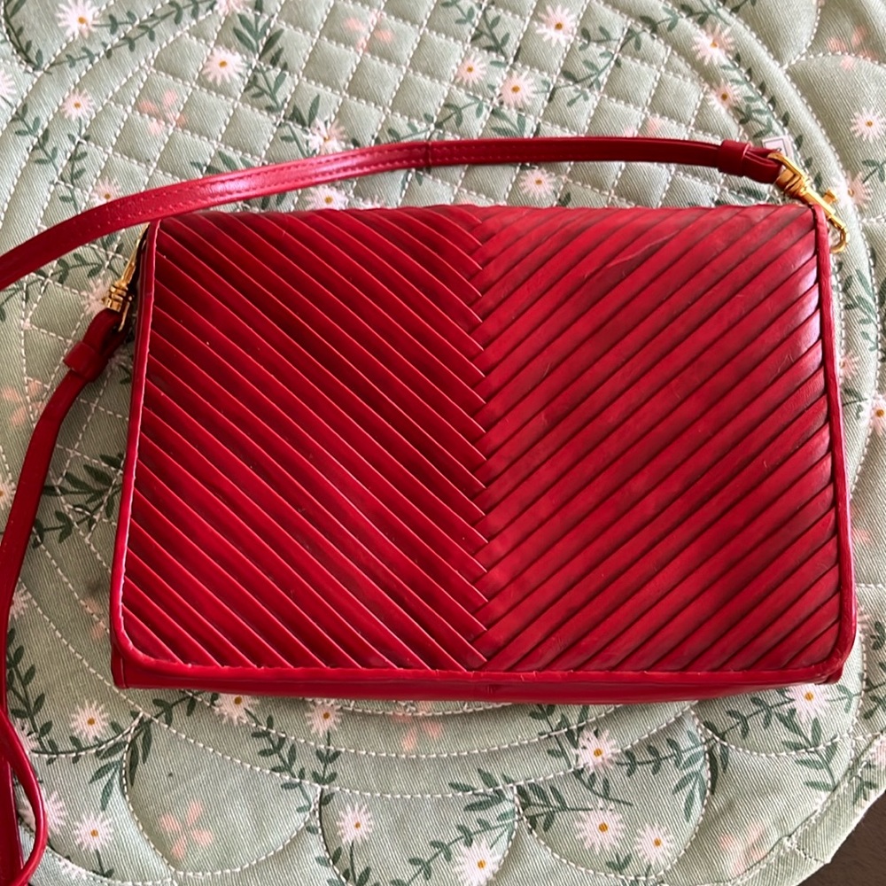 Genuine Leather Res Vintage Mary Ann Rosenfeld crossbody bag
